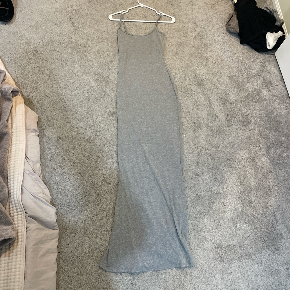 Elegant Gray Maxi Dress